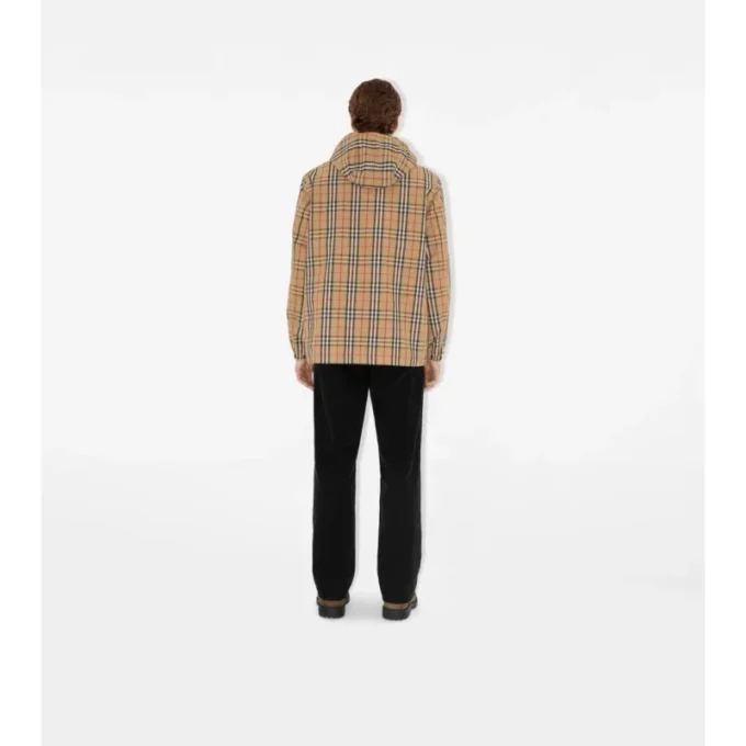 Wendbare Kapuzenjacke aus Nylon mit Karomuster