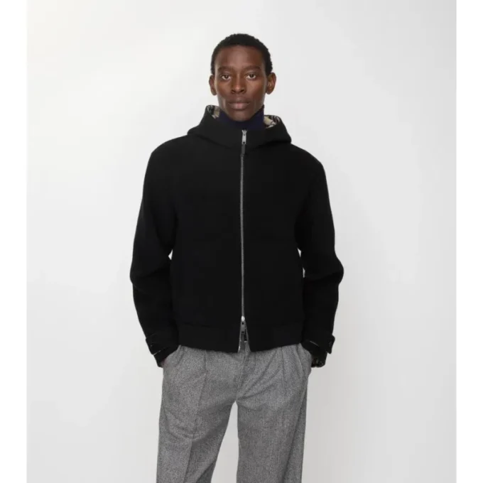 Wendbare Kapuzenjacke aus Wolle
