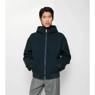 Wendbare Kapuzenjacke aus Wolle
