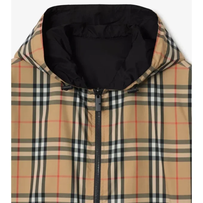 Wendbare Kapuzenjacke mit Karomuster