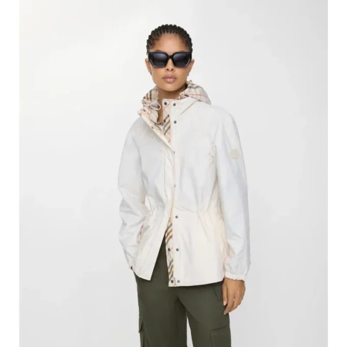 Wendbare Karojacke mit Kapuze