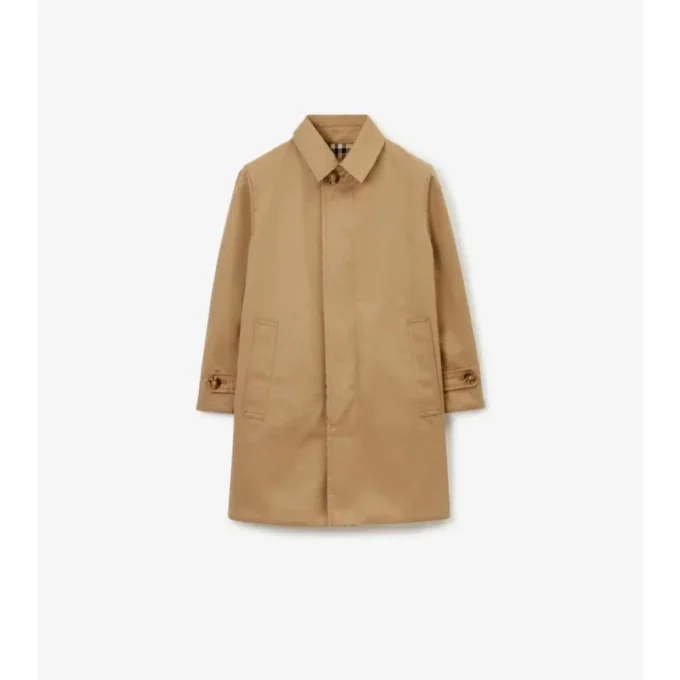 Wendbarer Car Coat aus Gabardine mit Karomuster