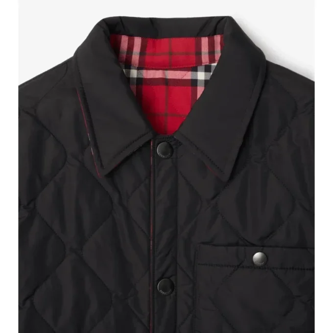 Wendbares, gestepptes Overshirt aus Nylon