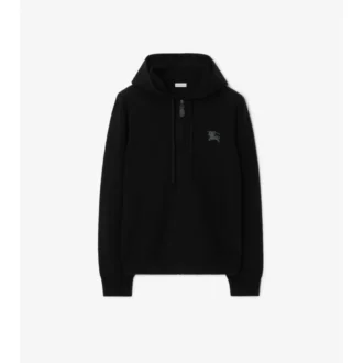 Woll-Kapuzenpullover mit Reißverschluss