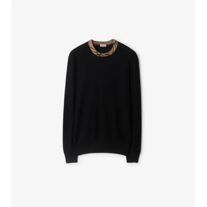 Wollpullover mit Karomuster
