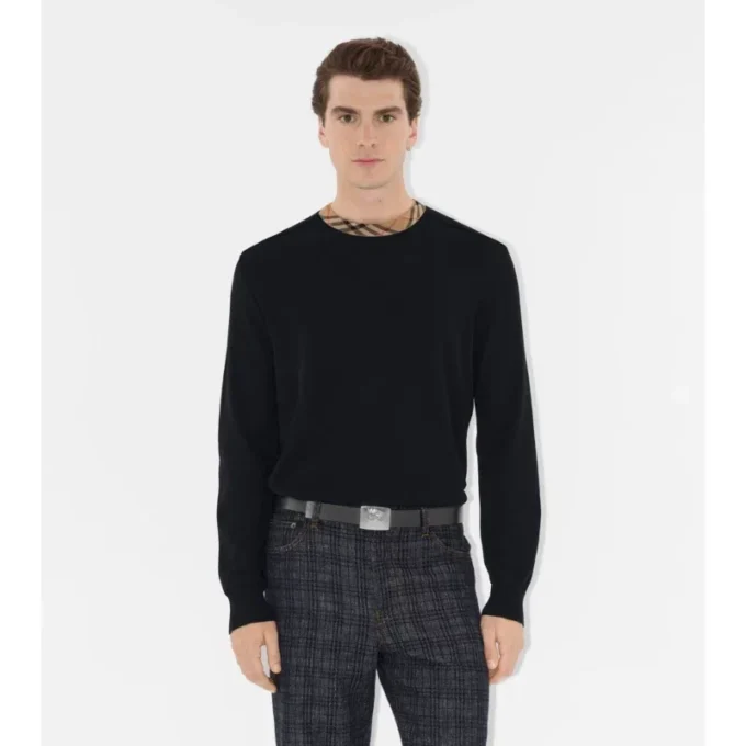 Wollpullover mit Karomuster